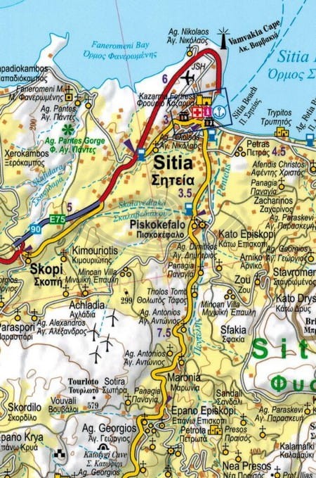 Kreta 1:150 000. Laminowana mapa samochodowo-turystyczna wydawnictwa ExpressMap. Fragment 1