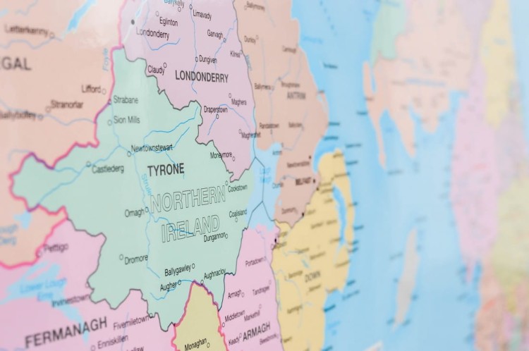 Wielka Brytania mapa ścienna administracyjna Maps International fragment 6