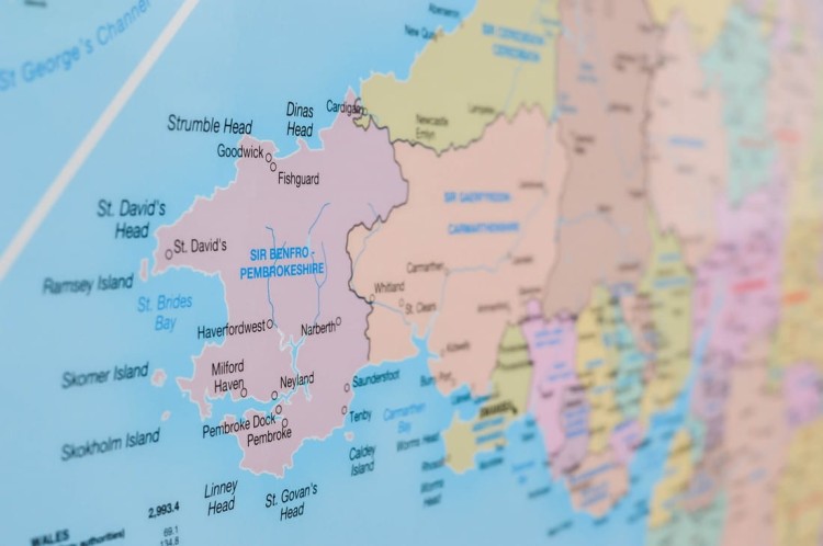 Wielka Brytania mapa ścienna administracyjna Maps International fragment 5