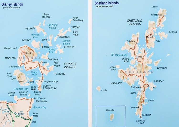 Wielka Brytania. Mapa ścienna drogowa wydawnictwa Maps International. Fragment 7