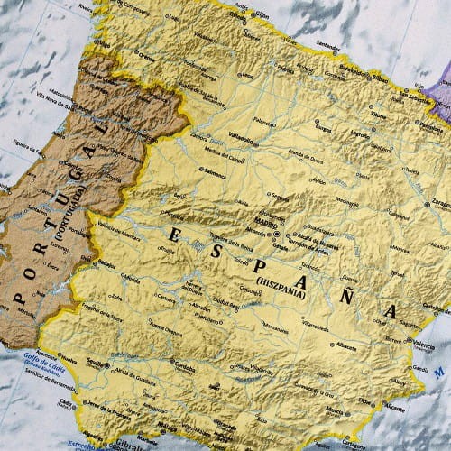 Europa 1:4 500 000 naklejka mapa ścienna polityczna fragment 6