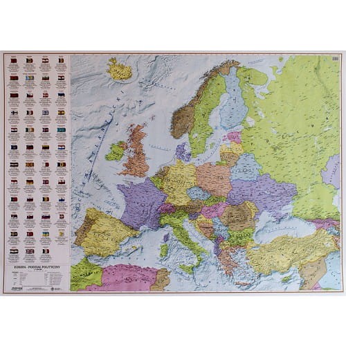 Europa 1:4 500 000 naklejka mapa ścienna polityczna