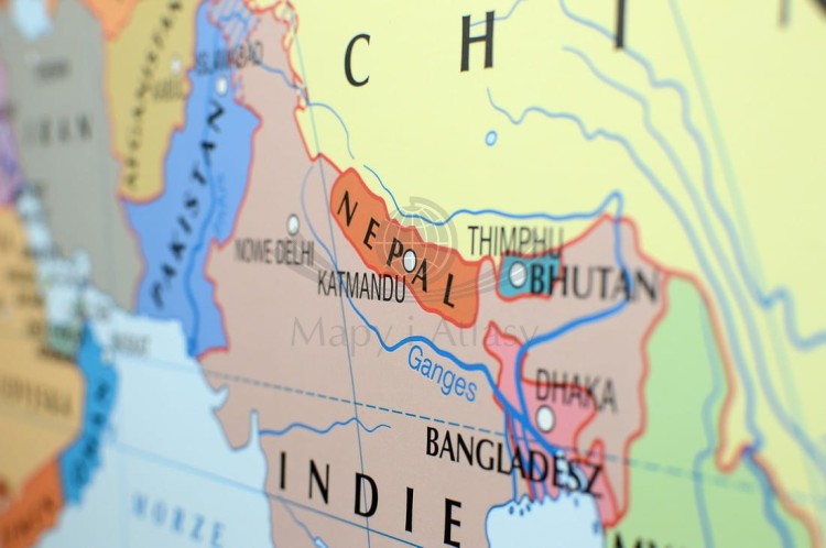 Świat polityczny 1:19 000 000 w ramie SLIM Nowa Era fragment 4