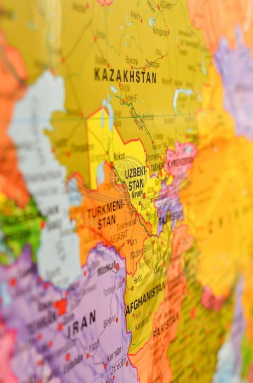 Świat 1:20 000 000. Mapa ścienna polityczna wydawnictwa Maps International. Fragment 7