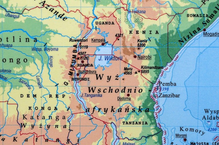 Świat fizyczny 1:28 000 000 Mapa magnetyczna Piętka fragment 5