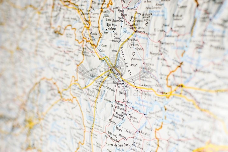 Hiszpania i Portugalia 1:2 074 000. Mapa w ramie drewnianej. Wydawnictwo: National Geographic. Fragment 8