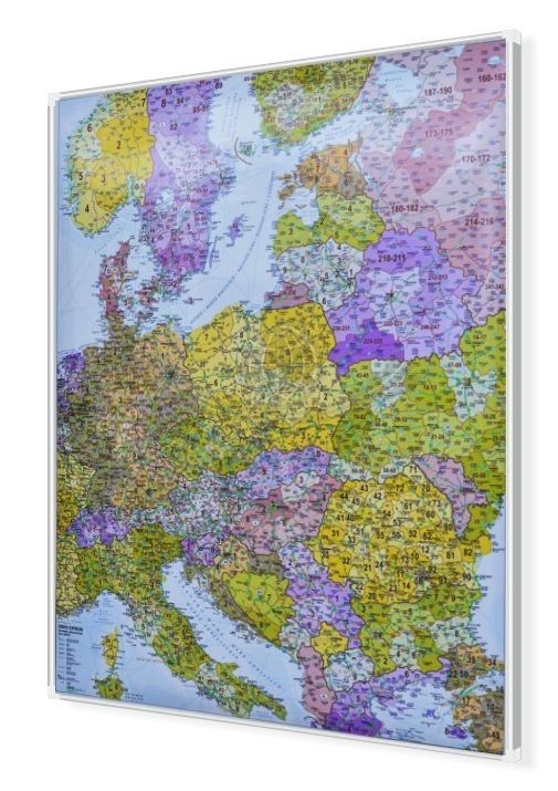 Europa Środkowa 1:1 400 000. Mapa kodowo-drogowa do wpinania. Rama alu SLIM