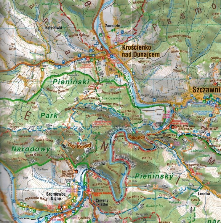 Szczawnica Mapa kieszonkowa wodoodporna Compass fragment 2