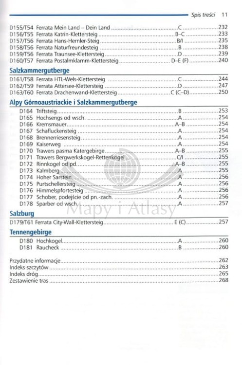 Ferraty Alp Austriackich. Tom I - wschód. Przewodnik autorstwa Csaba Szepfalusi. Spis treści 5