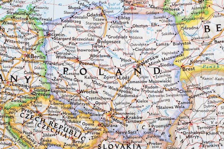 Europa polityczna Classic 1:5 419 000 Mapa w ramie National Geographic fragment 1