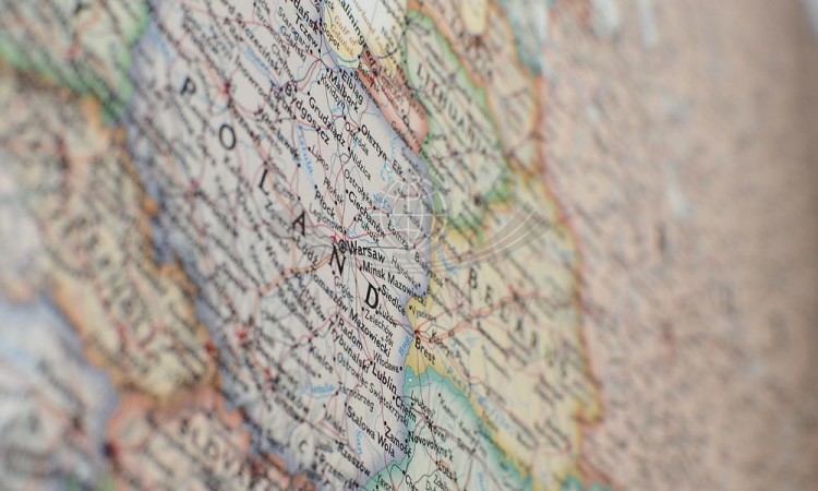 Europa 1:8 425 000. Mapa ekskluzywna. Rama alu SLIM. Fragment 8