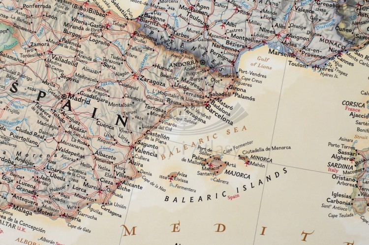 Europa 1:8 425 000. Mapa ekskluzywna magnetyczna. Rama alu SLIM. Fragment 1