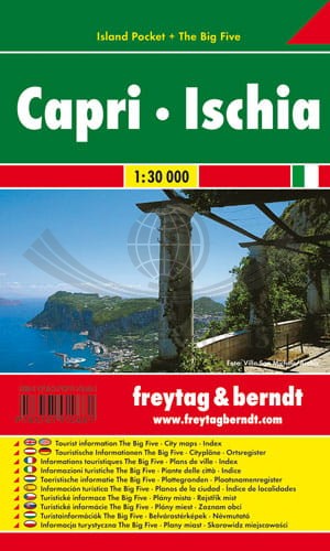 Capri, Ischia. Laminowana mapa samochodowa. Freytag & Berndt