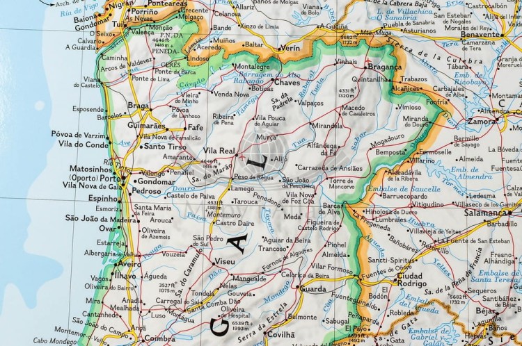 Hiszpania i Portugalia 1:2 074 000. Mapa ścienna wydawnictwa National Geographic. Fragment 5