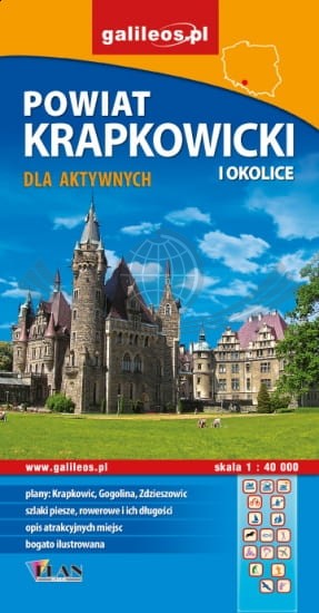 Powiat krapkowicki i okolice dla aktywnych / Krapkowice, Gogolin, Zdzieszowice. Mapa turystyczna / Plan miasta. Galileos