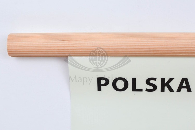 Polska - rodzaje gleb 1:650 000. Mapa ścienna wydawnictwa Meridian. Oprawa