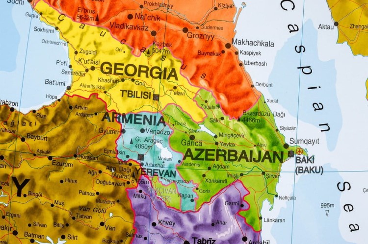 Bliski Wschód. Mapa ścienna polityczna wydawnictwa Maps International. Fragment 5