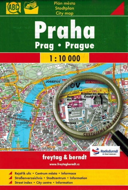 Praga 1:10 000. Mapa / Plan miasta wydawnictwa Freytag & Berndt. Okładka