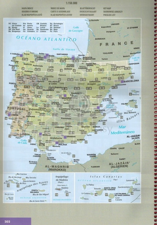 Hiszpania i Portugalia 1:300 000. Atlas samochodowo-turystyczny wydawnictwa Marco Polo. Przykładowe strony 11