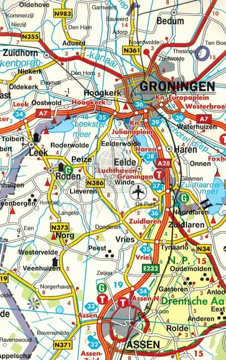 Holandia 1:300 000. Mapa samochodowo-turystyczna wydawnictwa Freytag & Berndt. Fragment 1