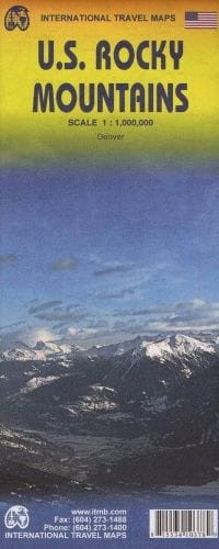 USA. Rocky Mountains / Góry Skaliste. Kolorado, Nowy Meksyk, Utah, Montana, Idaho, Wyoming. Mapa samochodowo-turystyczna wydawnictwa ITMB. Okładka