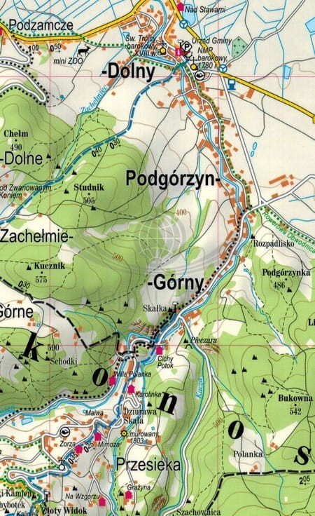 Karkonosze 1:30 000. Laminowana mapa turystyczna wydawnictwa ExpressMap. Fragment 1