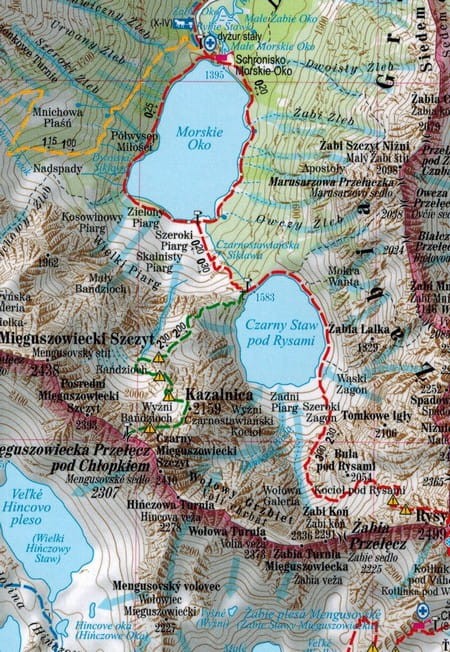 Tatry Polskie 1:30 000 Foliowana mapa turystyczna wydawnictwa ExpressMap. Fragment 2