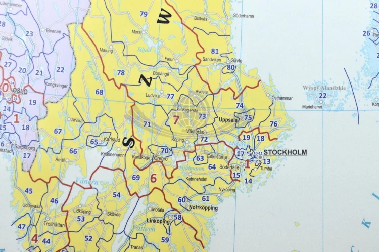 Europa kodowa 1:3 750 000 Mapa w ramie Eko-Graf fragment 1