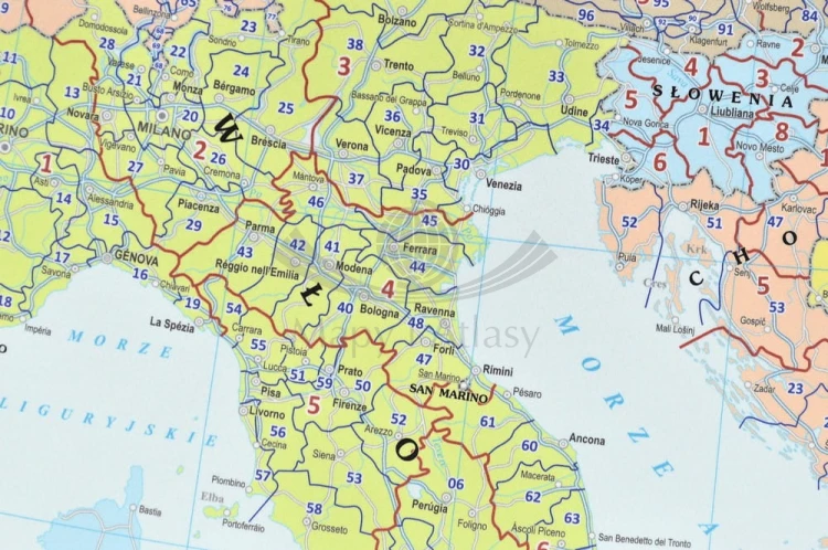 Europa kodowa 1:3 750 000 Mapa w ramie Eko-Graf fragment 4