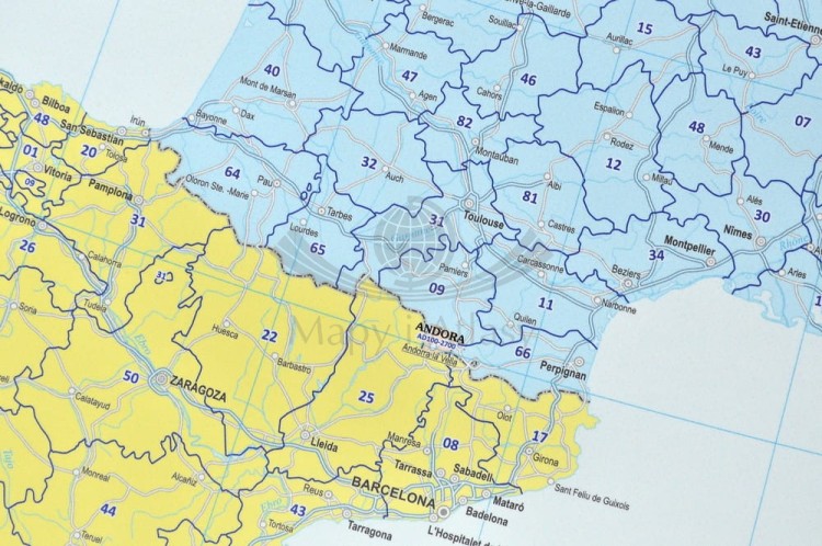 Europa kodowa 1:3 750 000 Mapa do wpinania Eko-Graf fragment 5