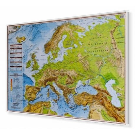 Europa fizyczna 1:7 000 000 Mapa magnetyczna Eko-Graf