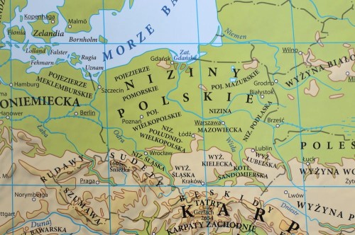 Europa fizyczna 1:7 000 000 Mapa magnetyczna Eko-Graf fragment 1