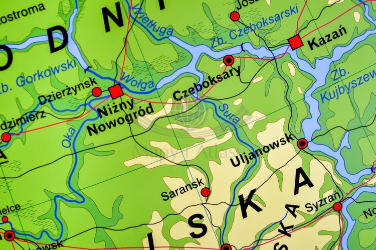 Europa ogólnogeograficzna 1:3 250 000 Mapa magnetyczna Nowa Era fragment 4