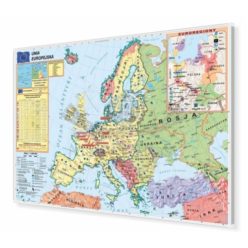 UE - strefa Shengen 1:4 000 000 Mapa w ramie Meridian