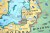 UE - strefa Shengen 1:4 000 000 Mapa w ramie Meridian fragment 3