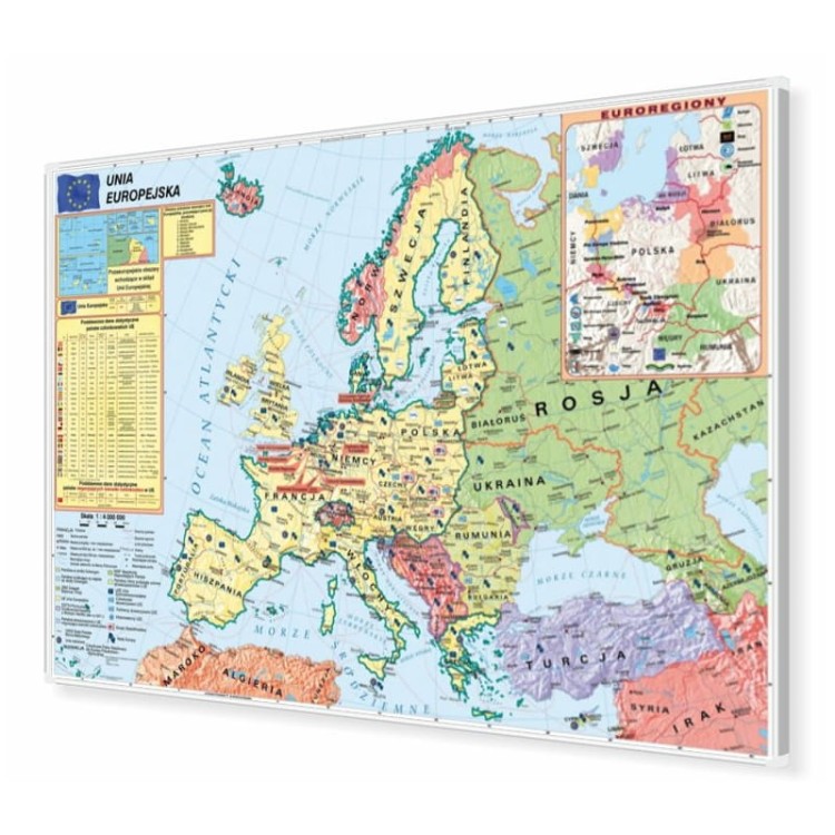 UE - strefa Shengen 1:4 000 000 Mapa do wpinania Meridian
