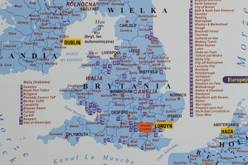 Unia Europejska 1:4 700 000 Mapa w ramie Piętka fragment 1