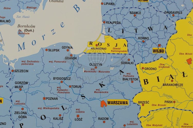 Unia Europejska 1:4 700 000 Mapa w ramie Piętka fragment 3