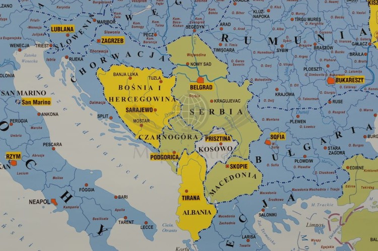 Unia Europejska 1:4 700 000 Mapa w ramie Piętka fragment 4