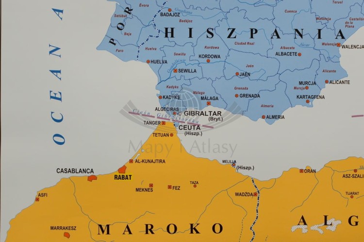Unia Europejska 1:4 700 000 Mapa w ramie Piętka fragment 5
