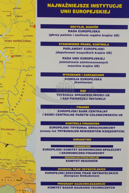 Unia Europejska 1:4 700 000 Mapa w ramie Piętka fragment 8