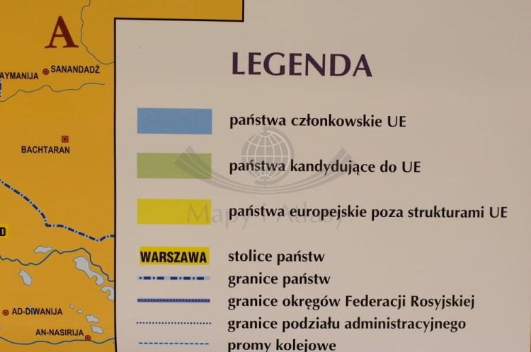 Unia Europejska 1:4 700 000 Mapa w ramie Piętka legedna