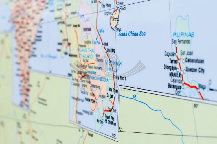 Europa i Azja kolejowa Mapa w ramie Wydawnictwo Kartograficzne Karta fragment 10