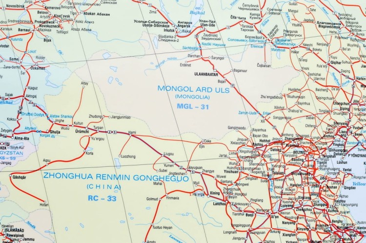 Europa i Azja kolejowa Mapa magnetyczna Wydawnictwo Kartograficzne Karta fragment 3