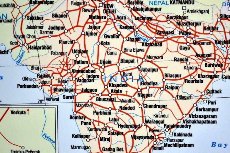 Europa i Azja kolejowa Mapa magnetyczna Wydawnictwo Kartograficzne Karta fragment 5
