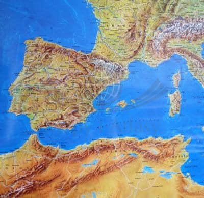 Europa panorama Mapa w ramie Stiefel fragment 3