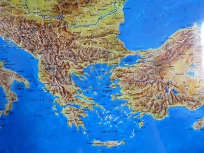 Europa panorama Mapa w ramie Stiefel fragment 4