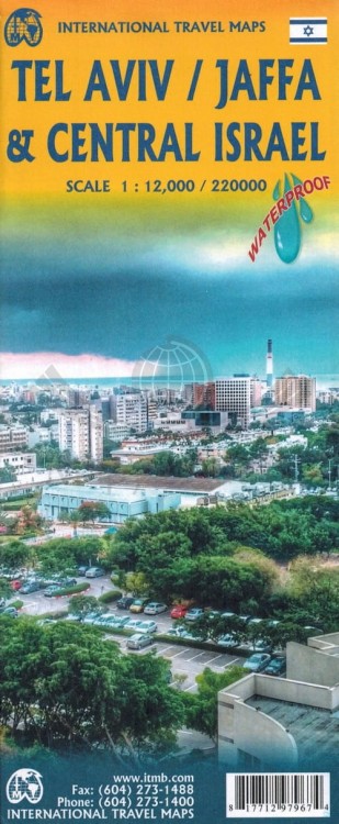 Tel Aviv - Jaffa, środkowy Izrael Mapa wodoodporna ITMB okładka