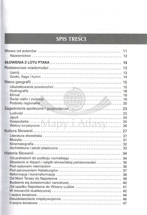 Słowenia. Przewodnik wydawnictwa Rewasz. Spis treści 1