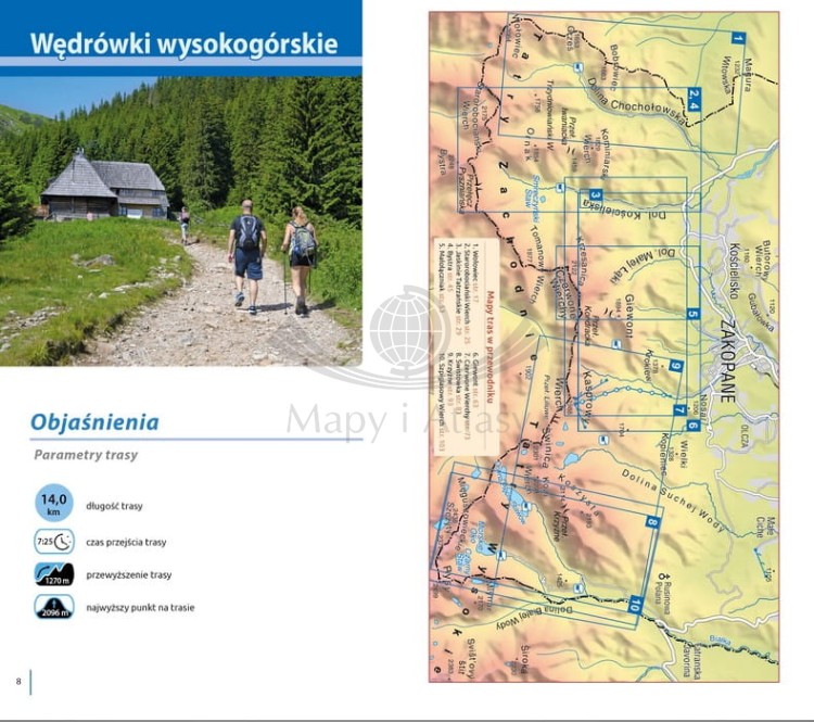 Tatry Polskie Wędrówki wysokogórskie Przewodnik  Compass przykładowa strona 2